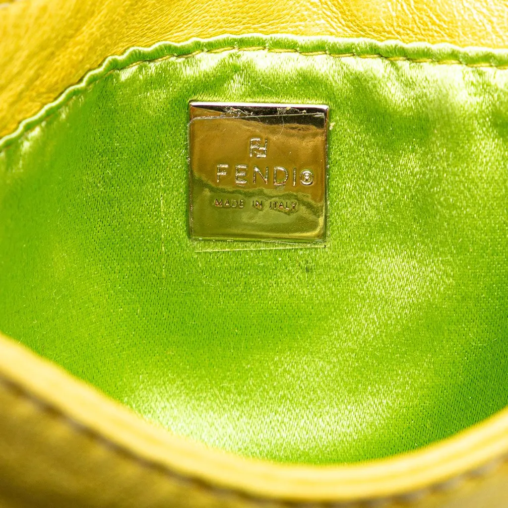 Fendi Mini Leather Croissant Handbag Yellow Leather Fair - Box View