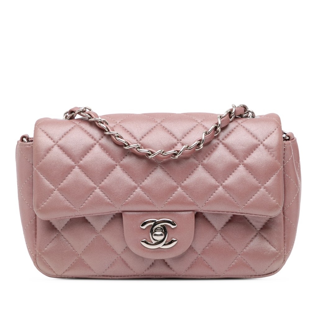 Chanel Mini Rectangular Classic Iridescent Lambskin Single Flap