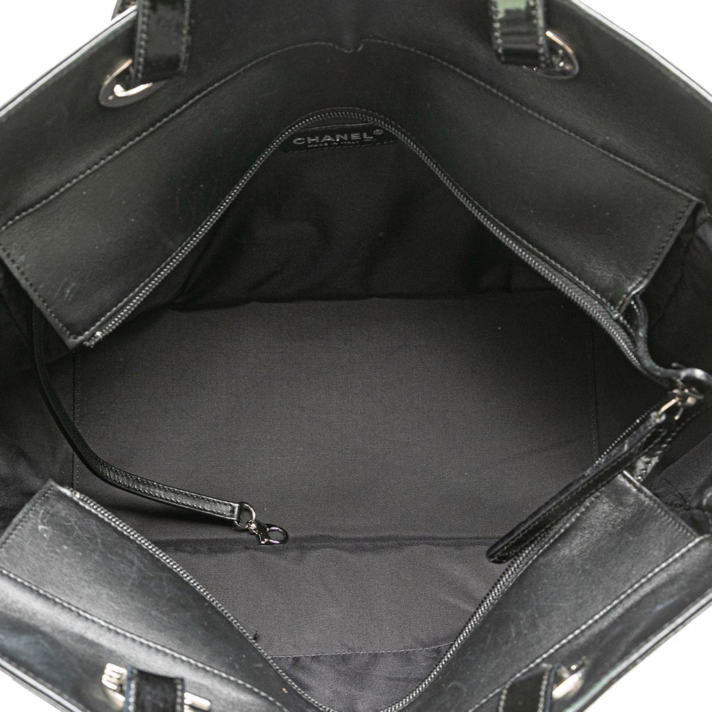 Chanel Medium Quilted Pony Hair and Patent Paris Biarritz Tote - 4