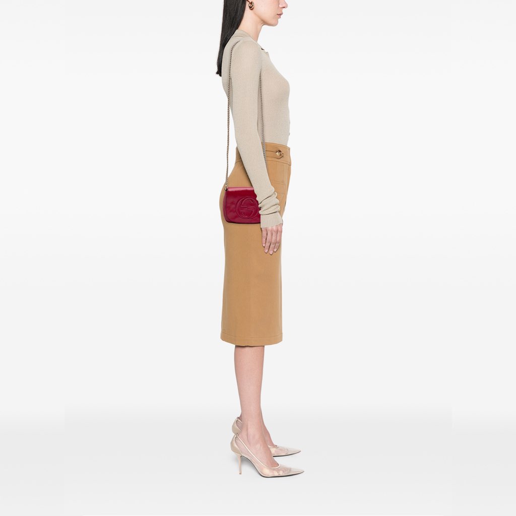 Gucci Small Patent Soho Chain Flap Crossbody - Image 12