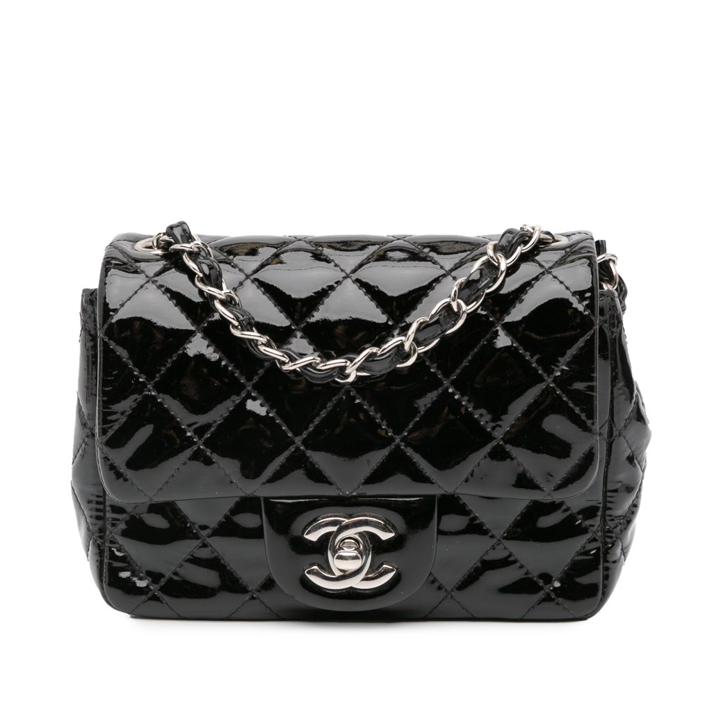 Chanel Mini Square Classic Patent Single Flap
