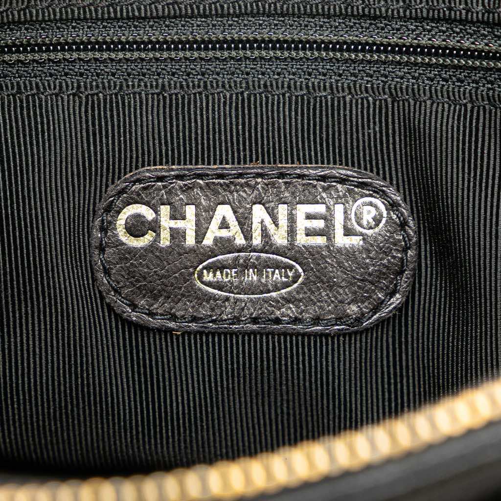 Chanel Embroidered Caviar Logo Shoulder Bag - 5