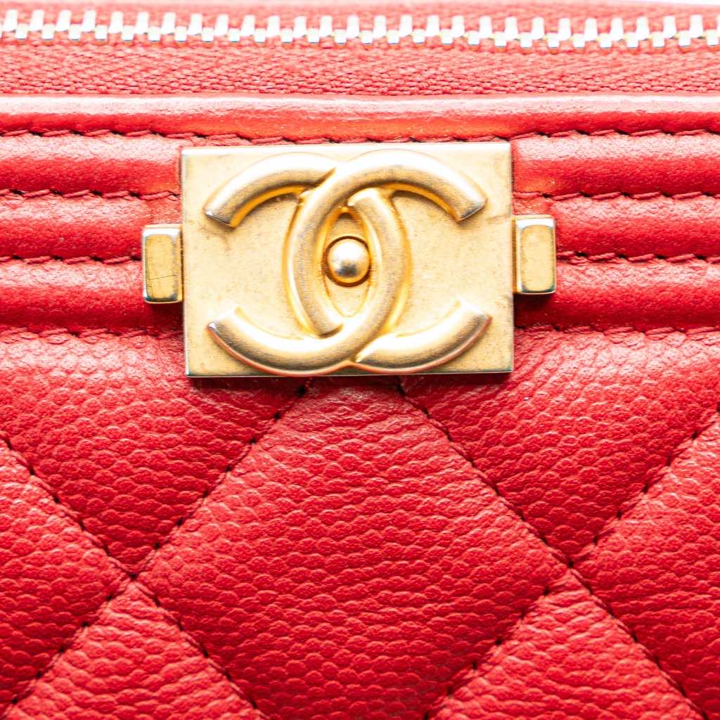 Chanel Medium Quilted Caviar Boy O Case Clutch - 4