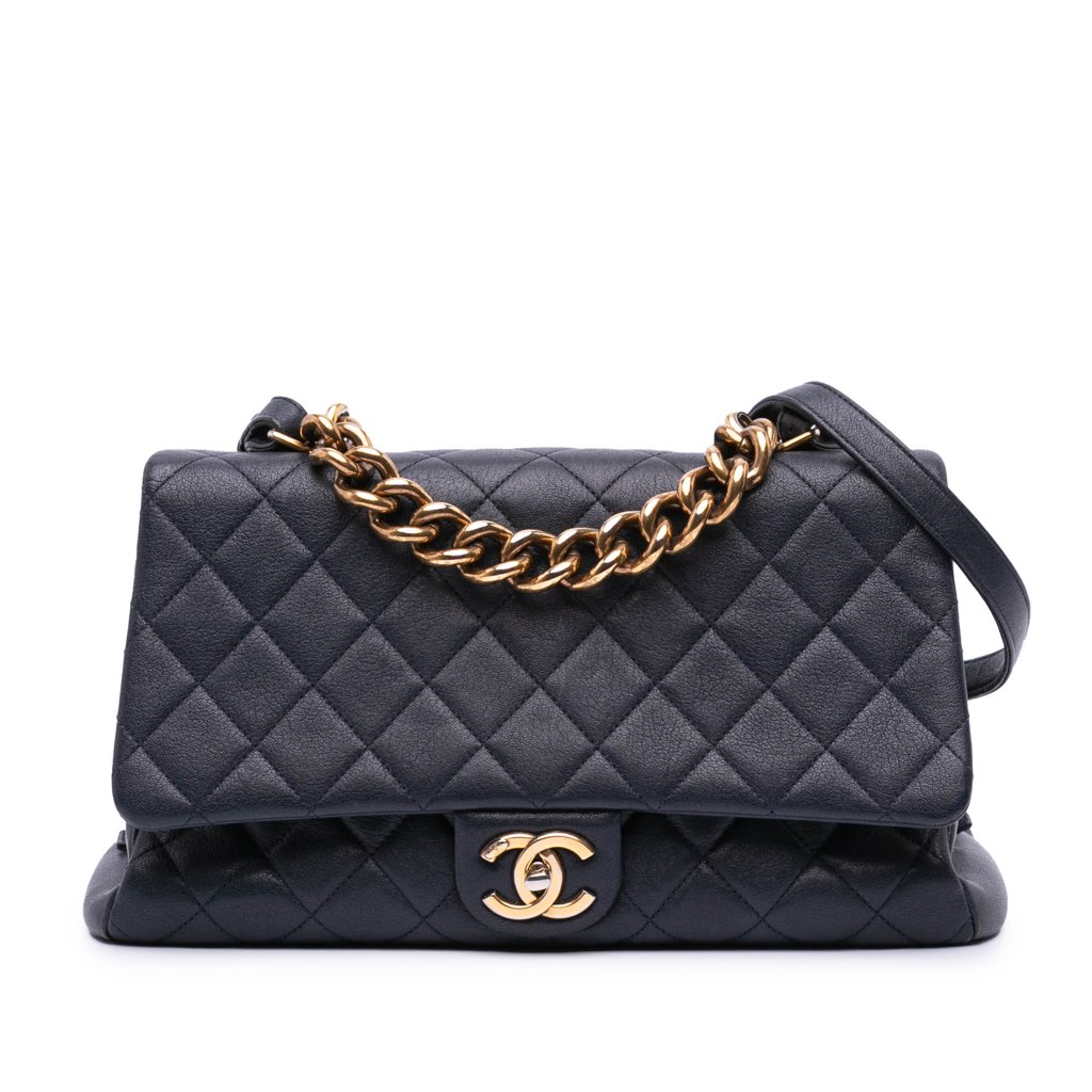 Chanel Paris Rome Large Sheepskin Trapezio Flap