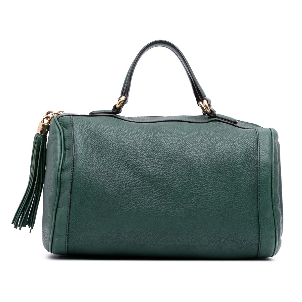 Gucci Pebbled Calfskin Soho Cellarius Boston Bag