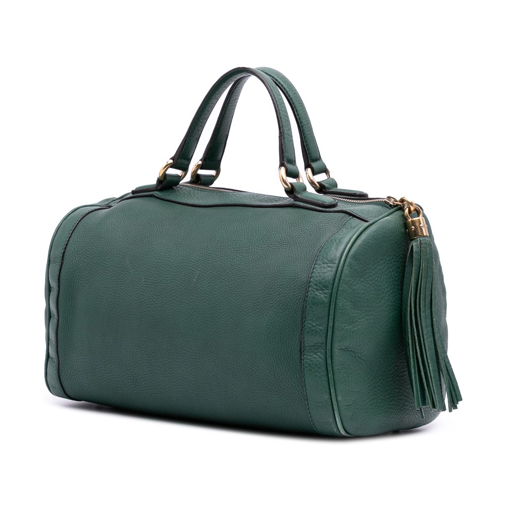 Gucci Pebbled Calfskin Soho Cellarius Boston Bag - Back view