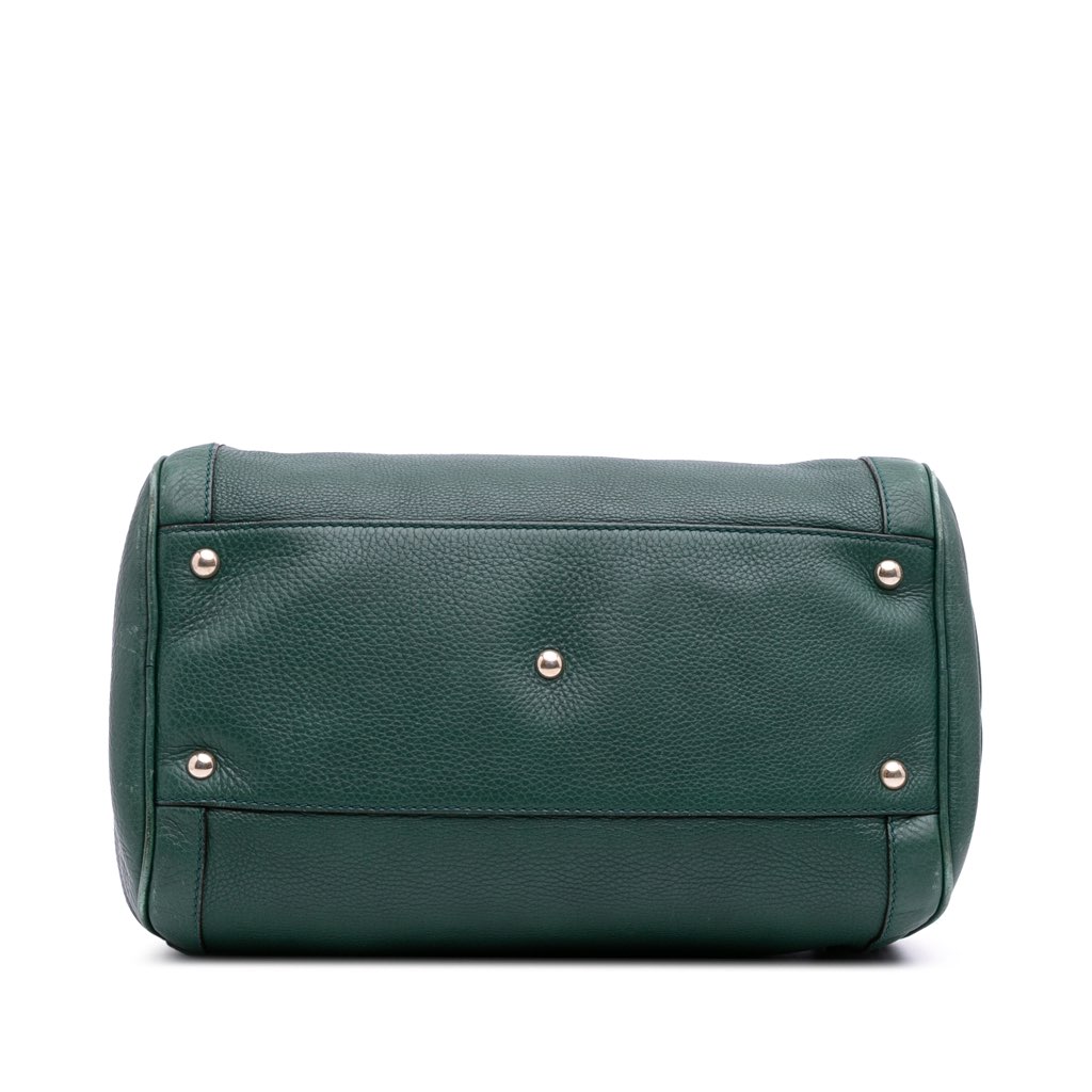 Gucci Pebbled Calfskin Soho Cellarius Boston Bag - Image 6