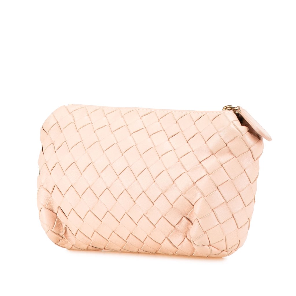 Bottega Veneta Leather Intrecciato Pouch - 2