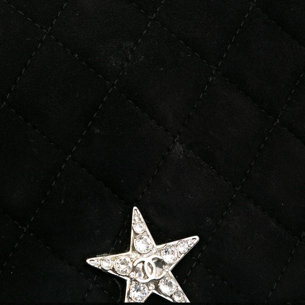 Chanel Quilted Suede Cocostellar Wallet on Chain - Image 10