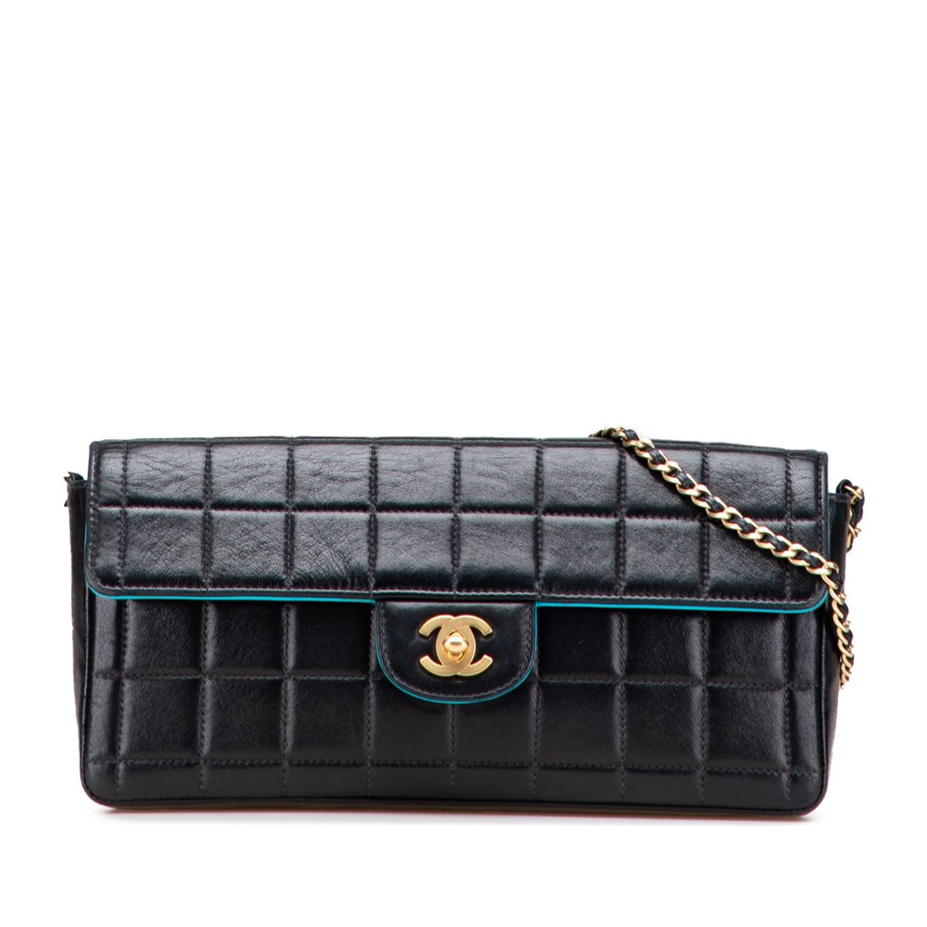 Chanel Chocolate Bar Lambskin East West Flap