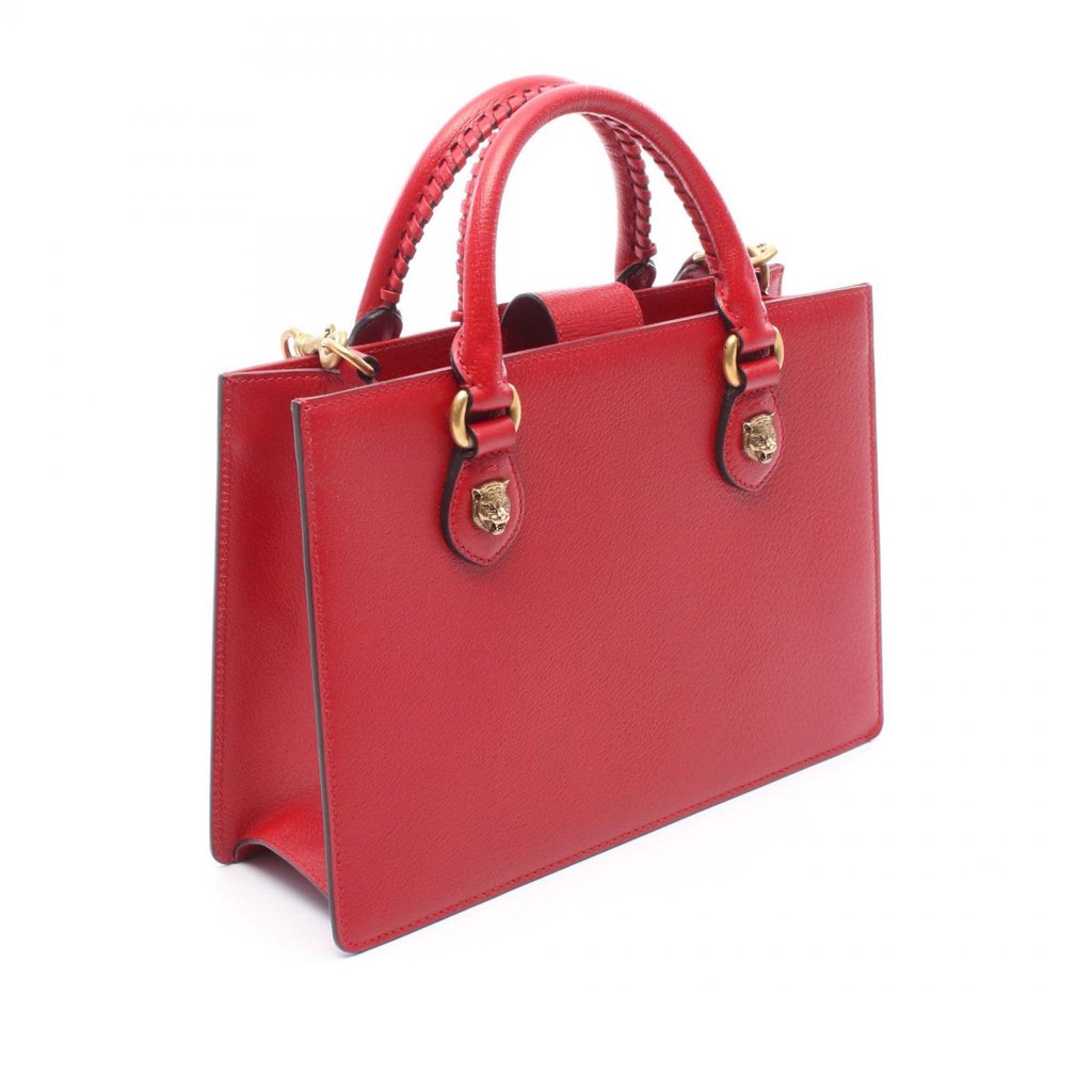 Gucci Medium Grained Calfskin Animalier Web Satchel - 2