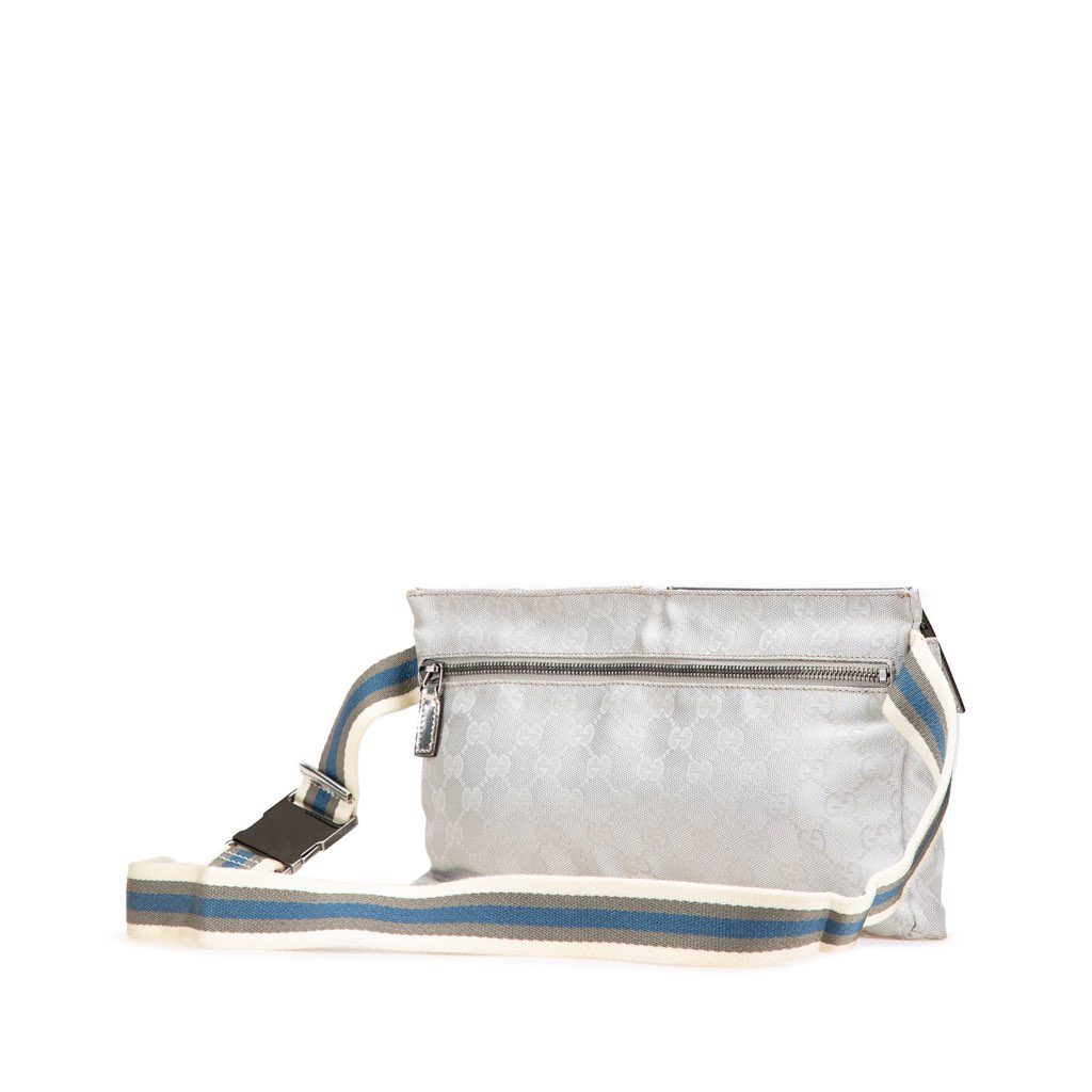 Gucci GG Canvas Web Double Pocket Belt Bag - 2