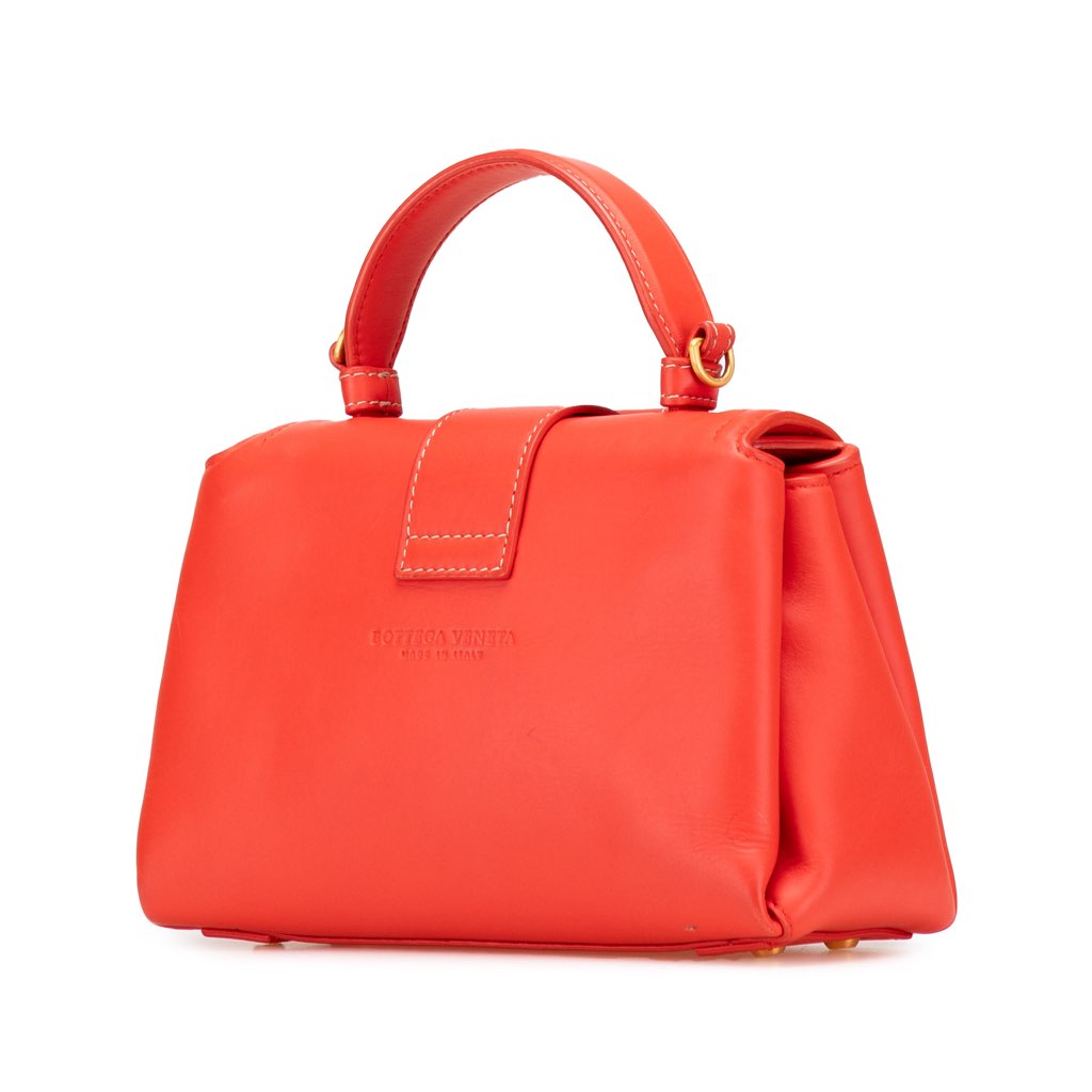 Bottega Veneta Mini Nappa Piazza Top Handle Satchel - Back view