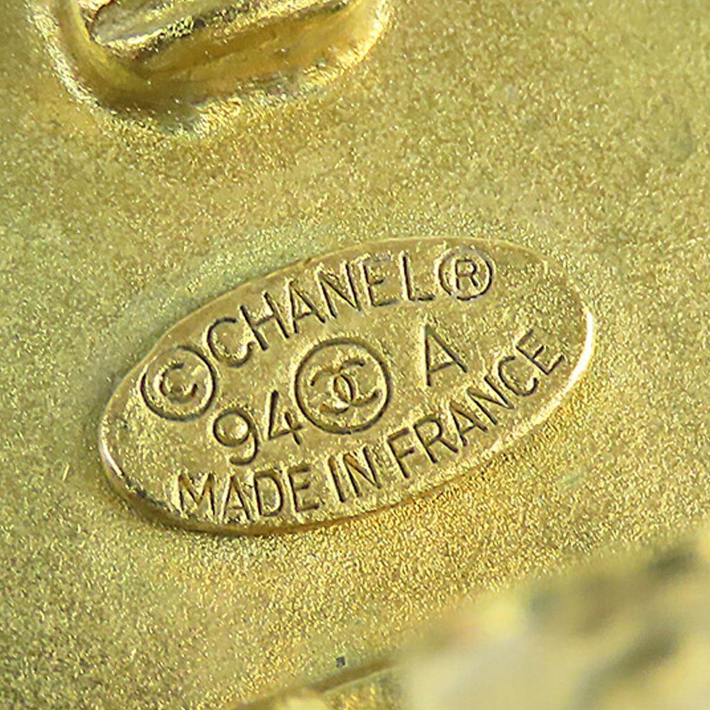 Chanel Gold Plated Resin CC Clip on Earrings - 3