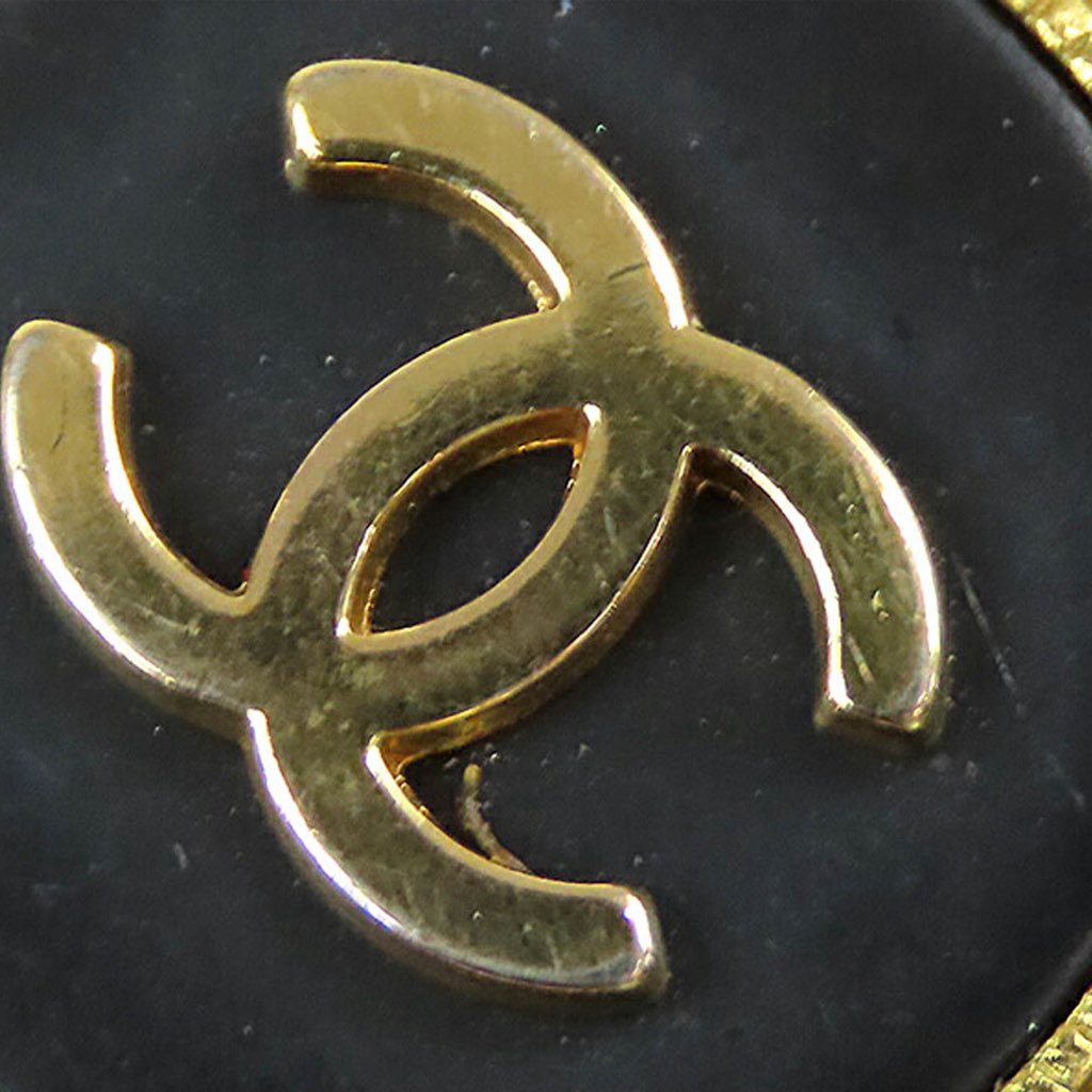 Chanel Gold Plated Resin CC Clip on Earrings - 4