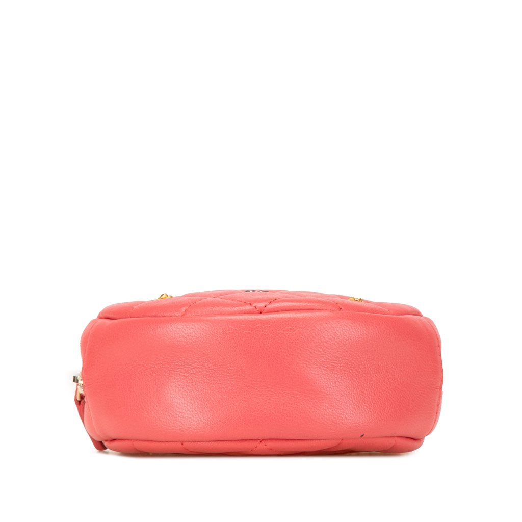 Chanel Quilted Lambskin Lucky Charms Round Clutch with Chain - 3