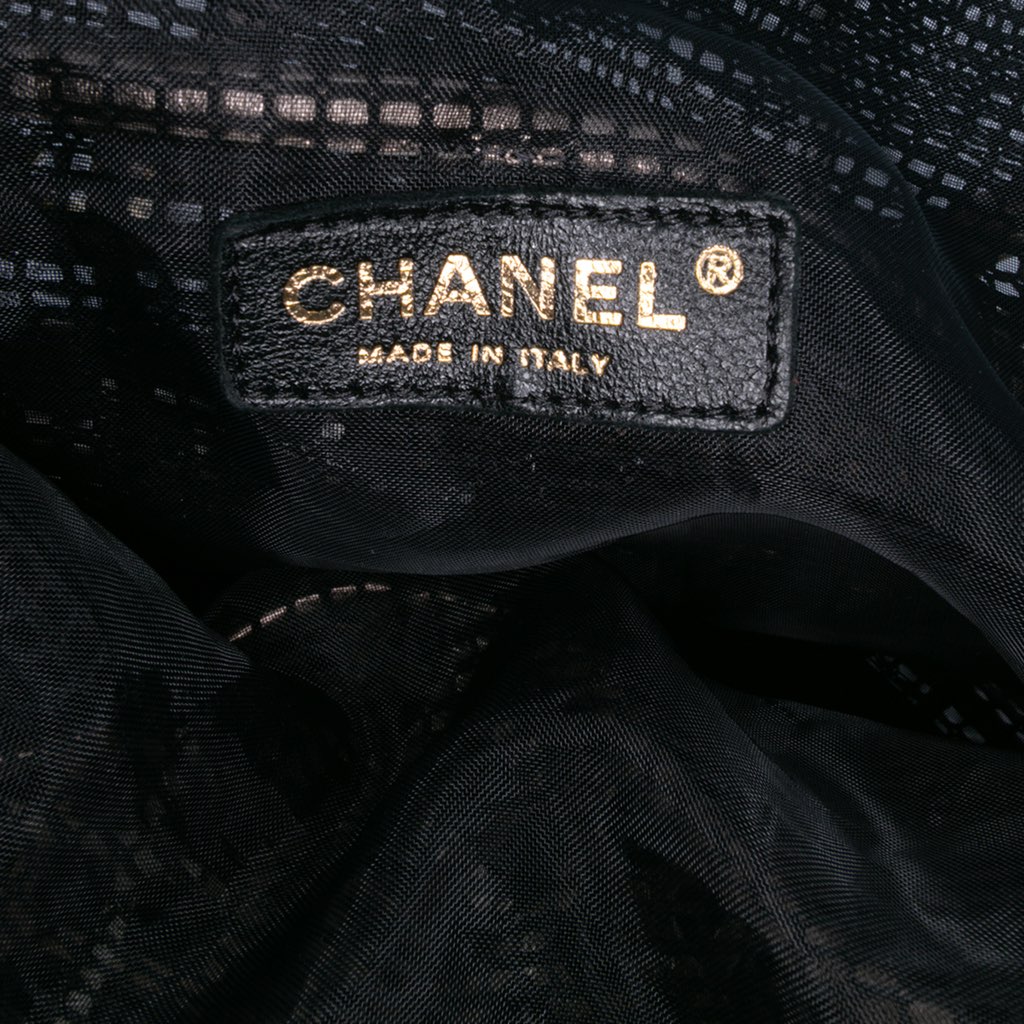 Chanel CC Mesh and Metallic Calfskin Bucket Bag - 5