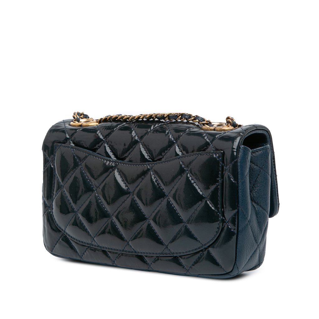 Chanel Paris-Salzburg Small Patent and Goatskin CC Eyelet Flap - 2