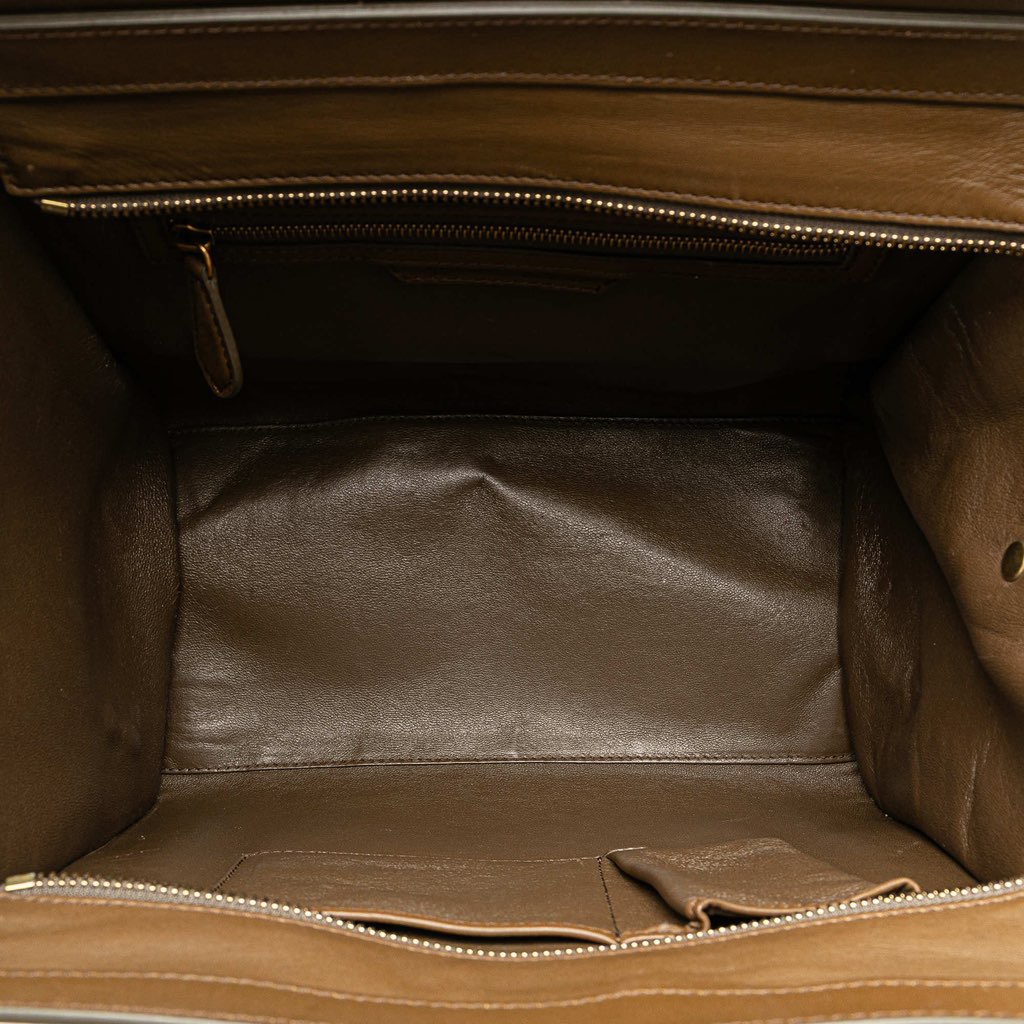 Celine Mini Tricolor Calfskin and Suede Luggage Tote - 4