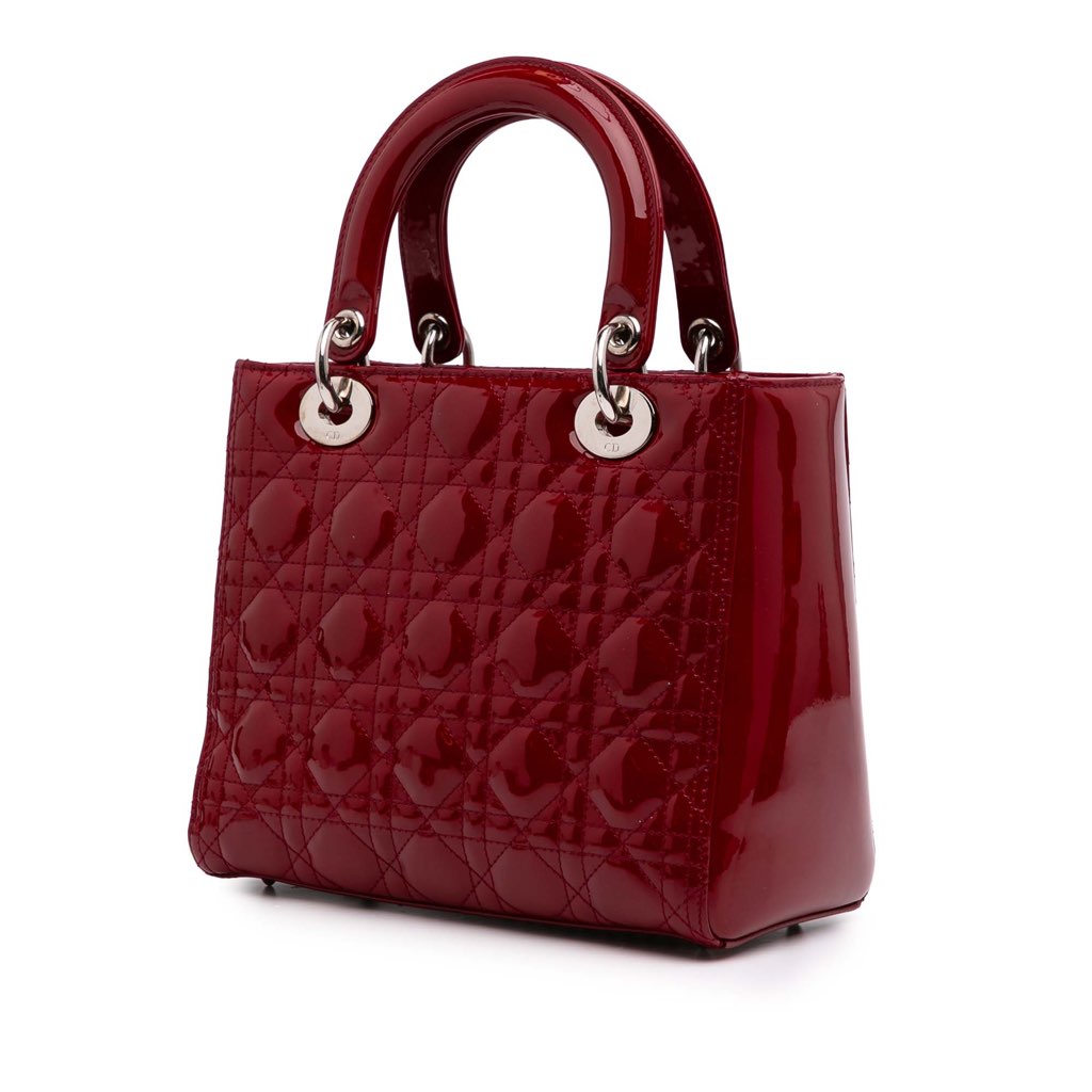 Dior Medium Patent Cannage Lady Dior - 2