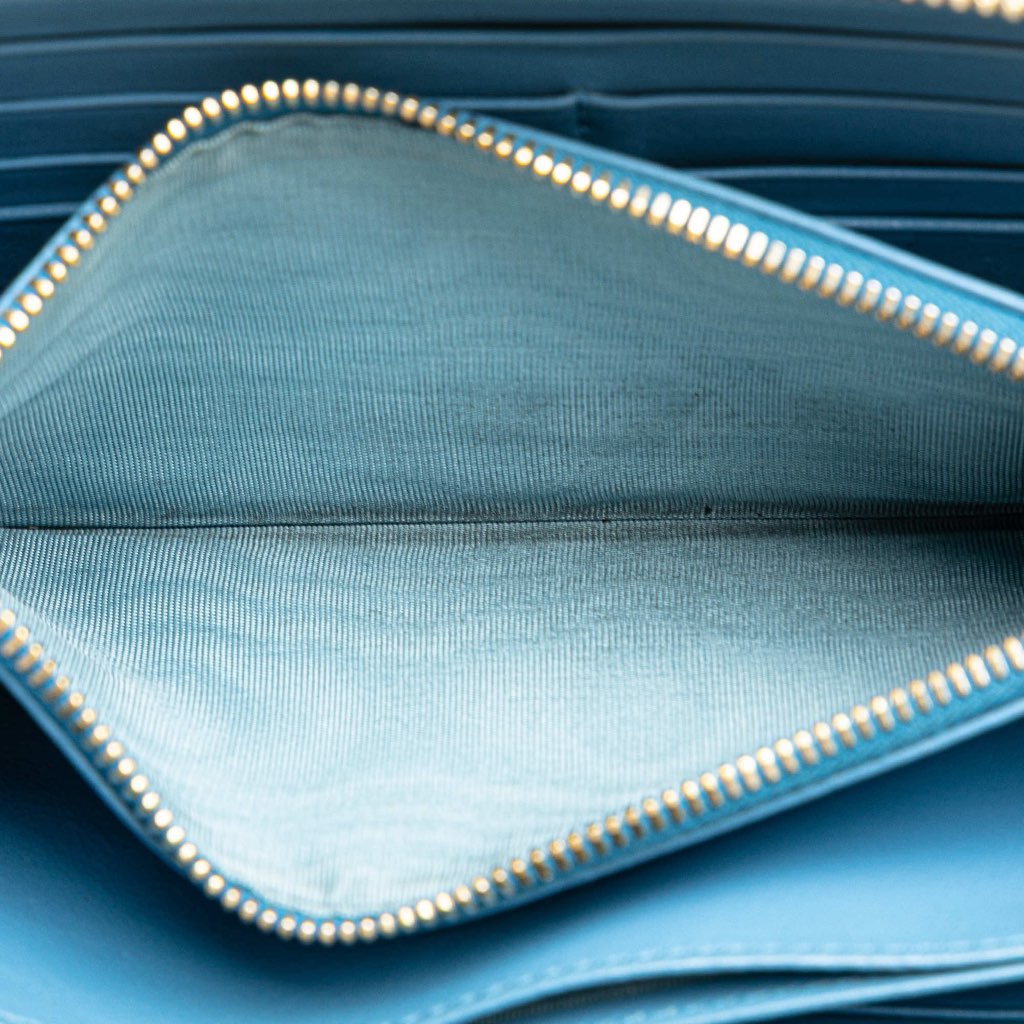 Prada Vitello Daino Zip Around Long Wallet - 5