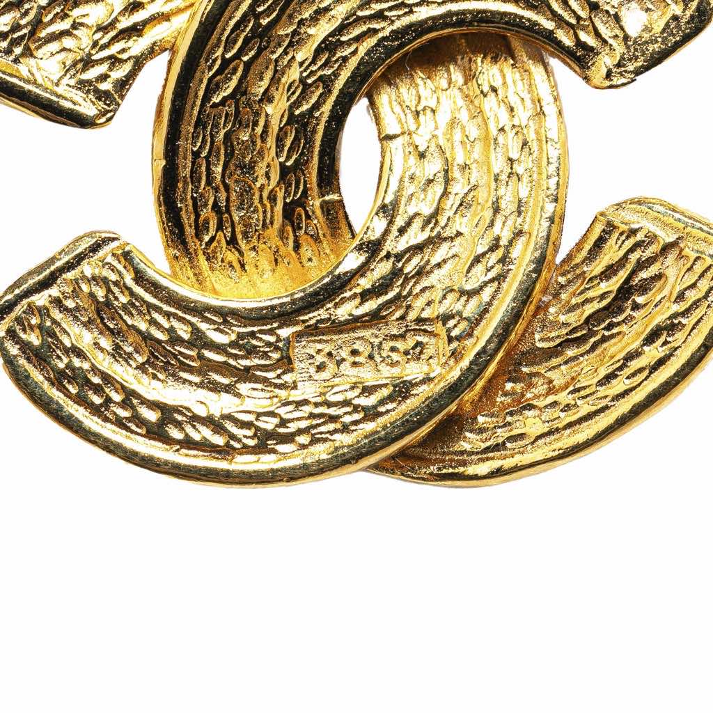 Chanel Gold Plated Quilted CC Pendant Necklace - 5