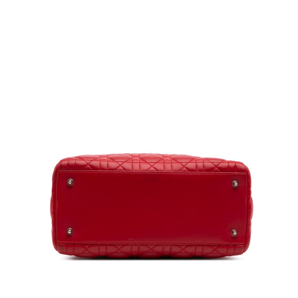 Dior Medium Lambskin Cannage Lady Dior - Image 6