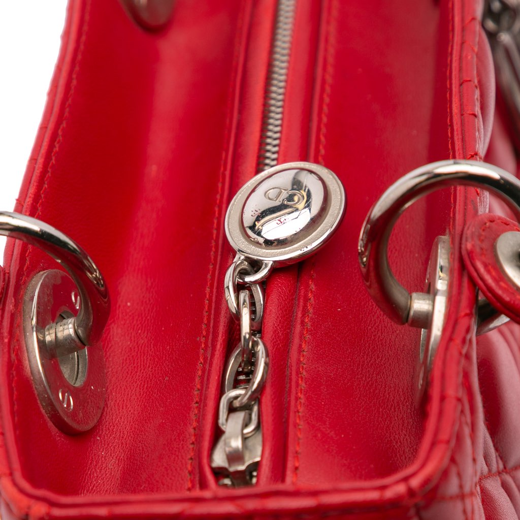 Dior Medium Lambskin Cannage Lady Dior - Detail 2