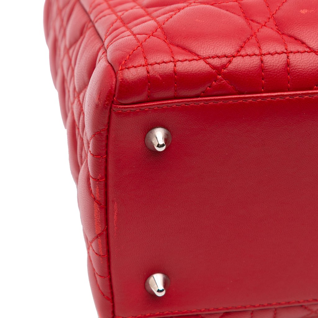 Dior Medium Lambskin Cannage Lady Dior - Image 10