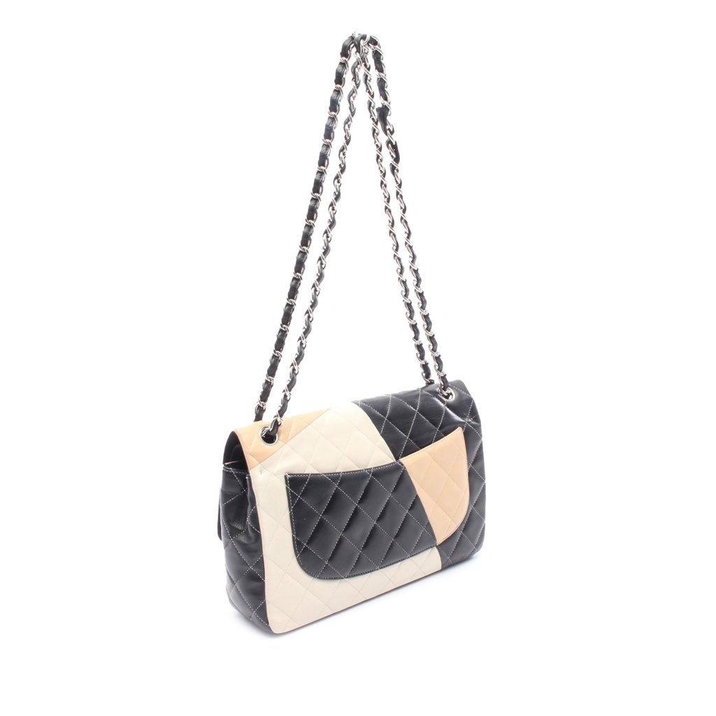 Chanel Jumbo Classic Colorblock Lambskin Double Flap - 2