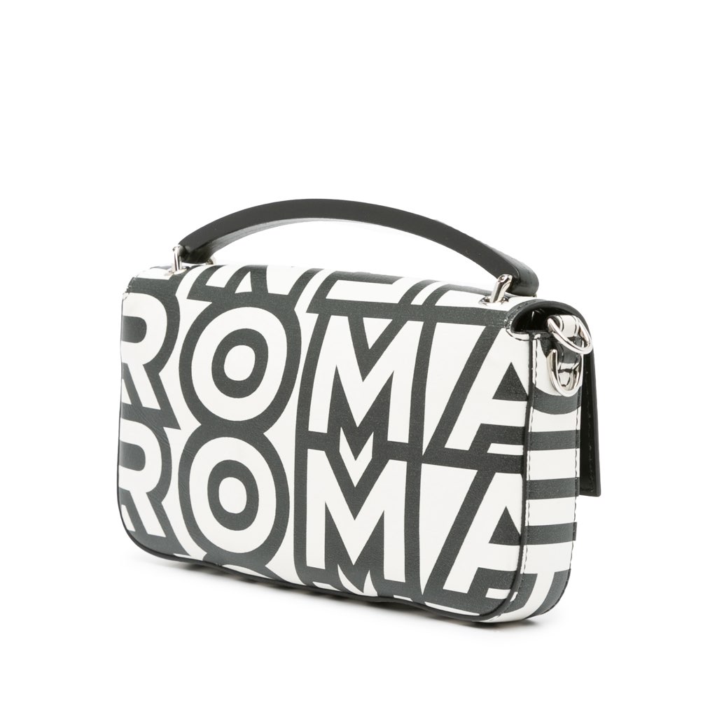 Fendi Marc Jacobs Nappa Vitello King Logo Print Phone Baguette Satchel - 2