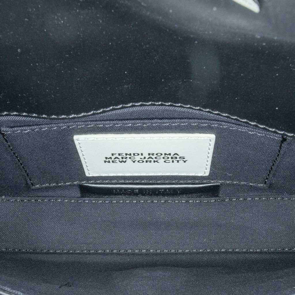 Fendi Marc Jacobs Nappa Vitello King Logo Print Phone Baguette Satchel - 4