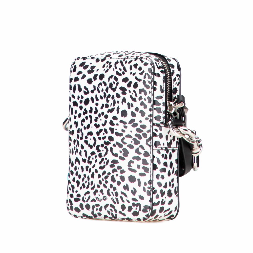 Valentino Small Leather Animalier Print VLTN Crossbody - Back view