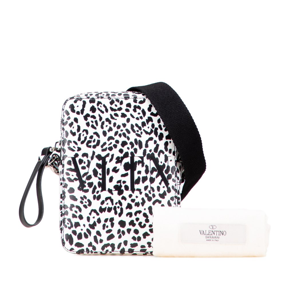 Valentino Small Leather Animalier Print VLTN Crossbody - Image 14