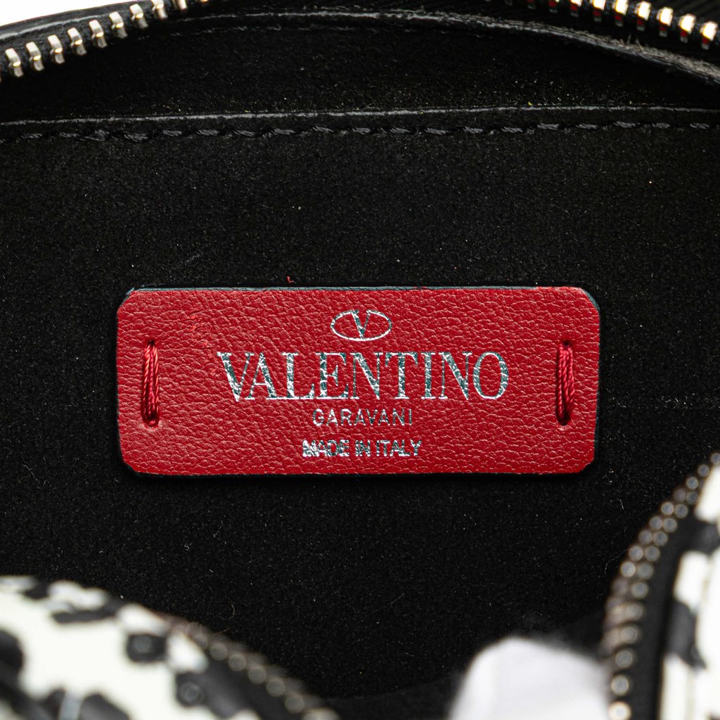 Valentino Small Leather Animalier Print VLTN Crossbody - Side view