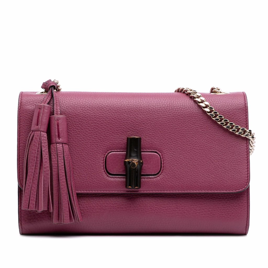 Gucci Medium Leather Miss Bamboo Crossbody