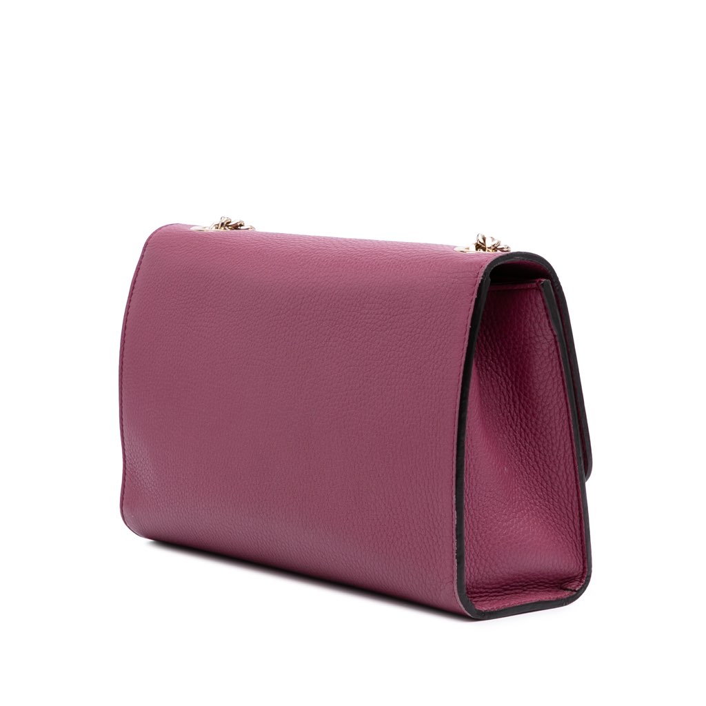 Gucci Medium Leather Miss Bamboo Crossbody - Back view