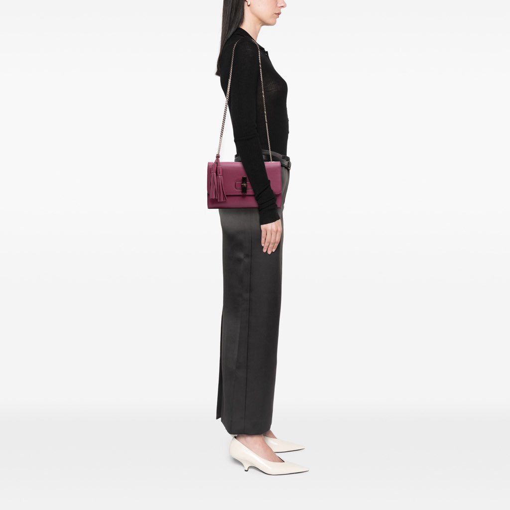 Gucci Medium Leather Miss Bamboo Crossbody - Image 11