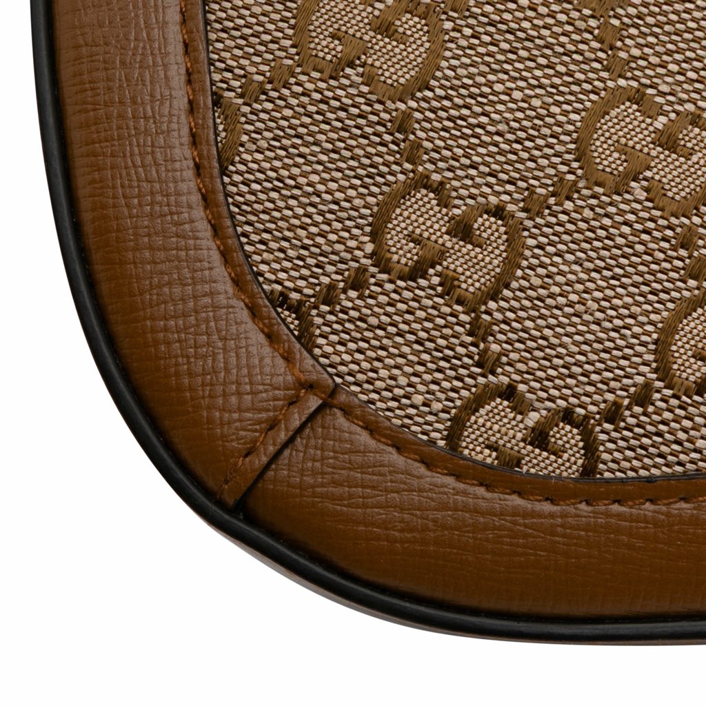 Gucci GG Canvas Asymmetric Horsebit 1955 Shoulder Bag - Image 11