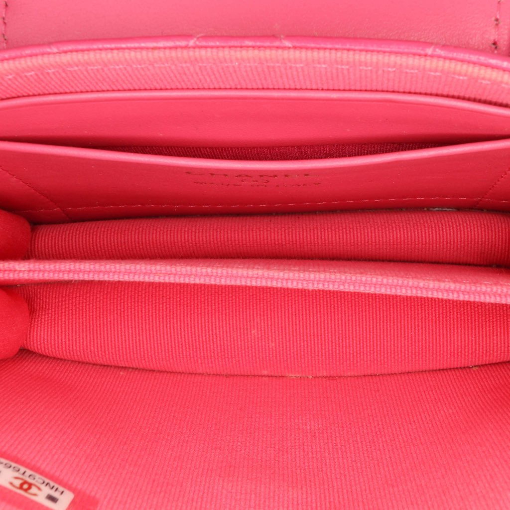 Chanel CC Quilted Lambskin Flap Clutch On Chain - 4