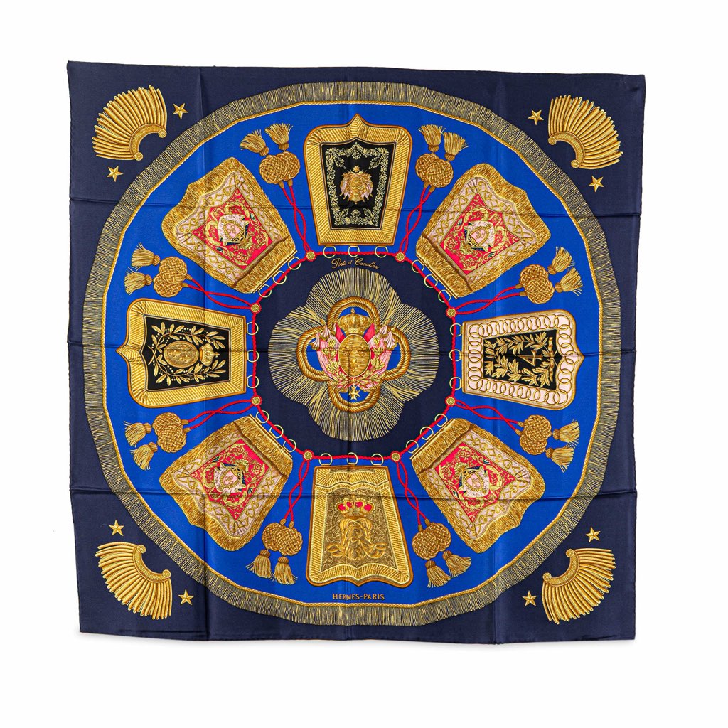 Hermès Poste et Cavalerie Silk Scarf