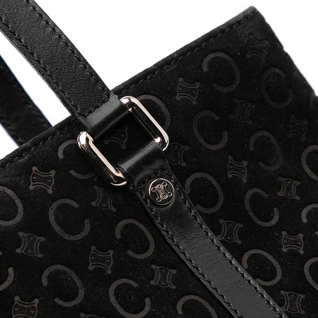 Celine C Macadam Suede Handbag - Image 13
