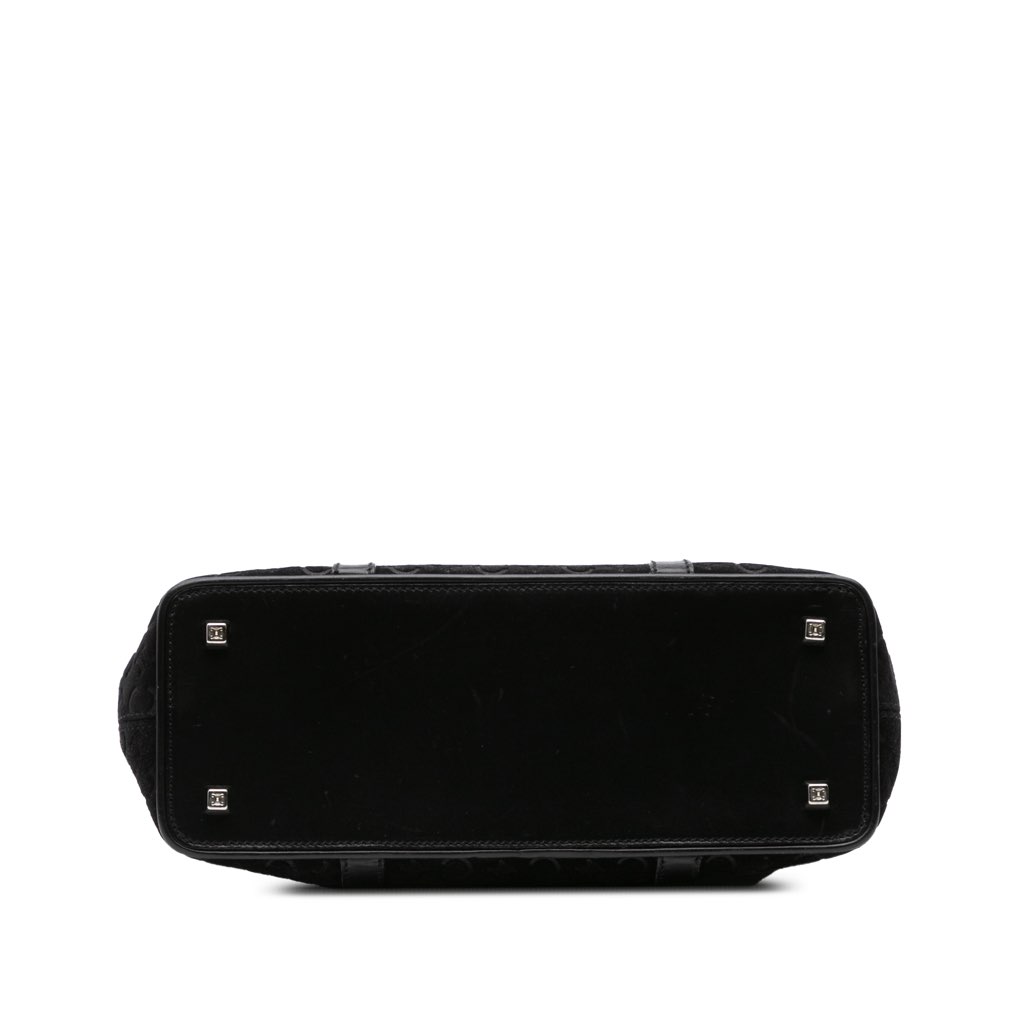 Celine C Macadam Suede Handbag - Image 6