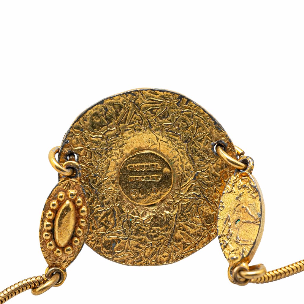 Chanel Gold Plated Sun Lion Necklace - Image 6