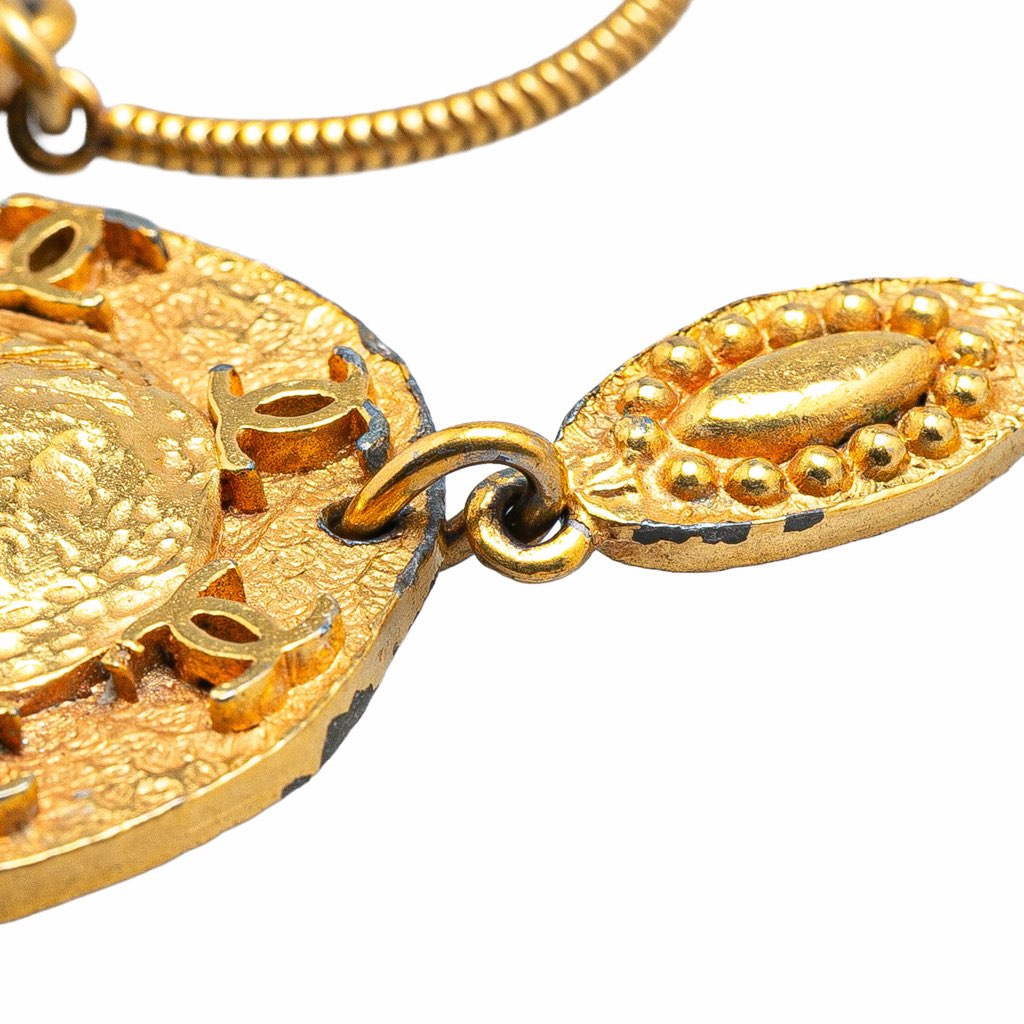 Chanel Gold Plated Sun Lion Necklace - 4