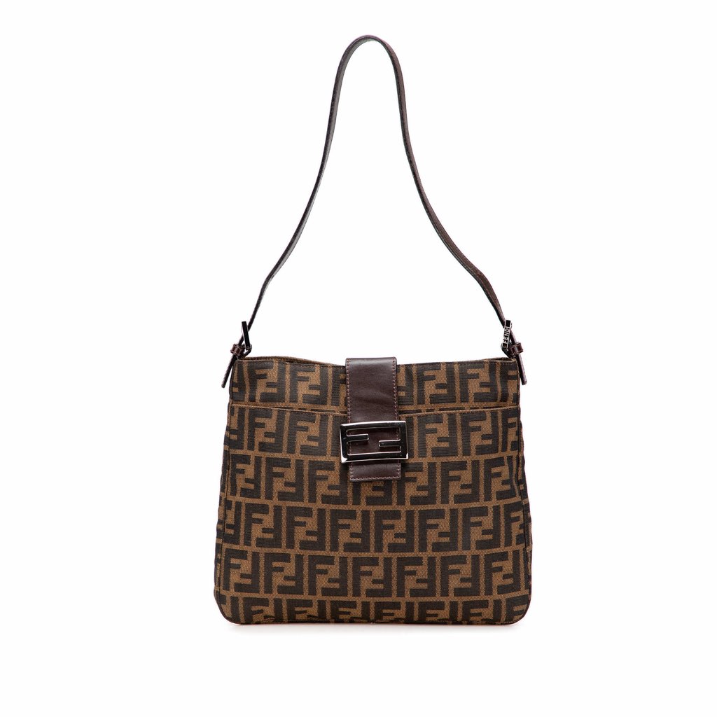 Fendi Zucca Canvas Shoulder Bag