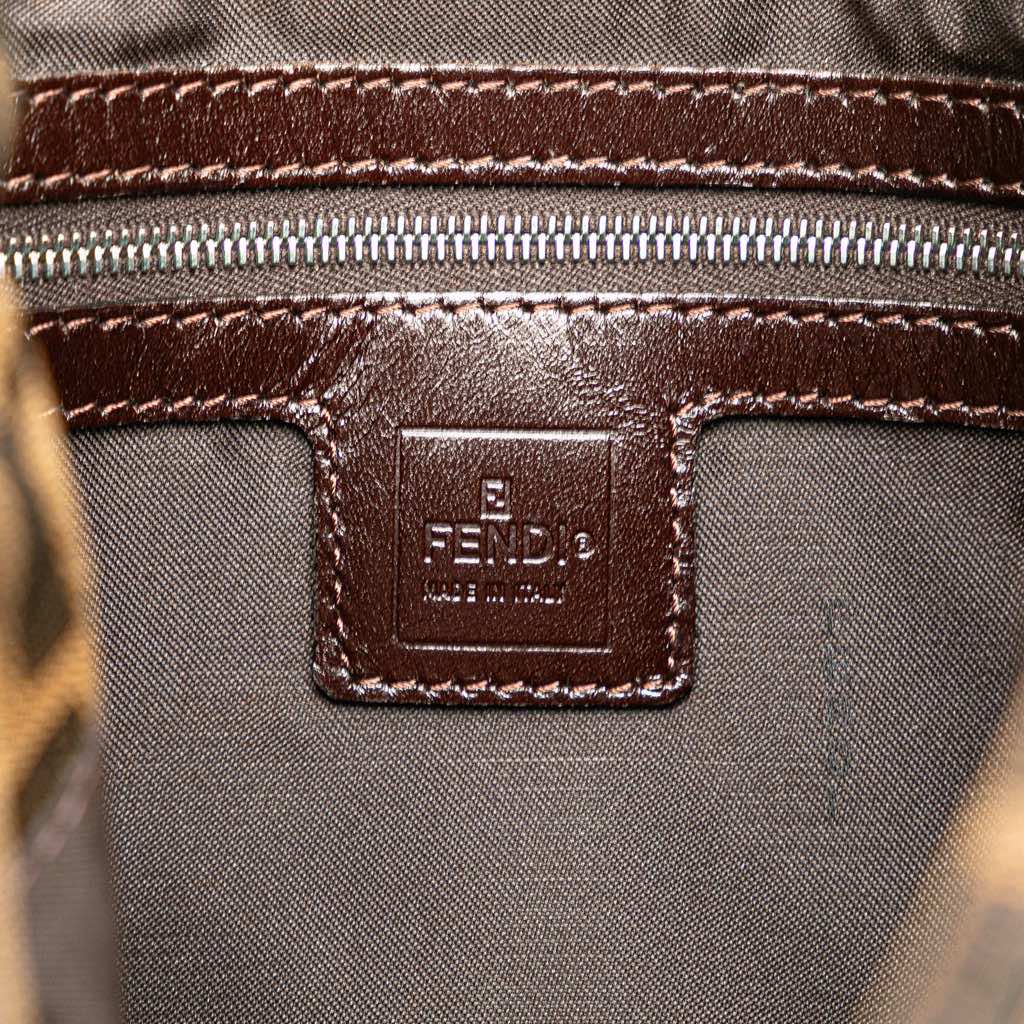 Fendi Zucca Canvas Shoulder Bag - Side view