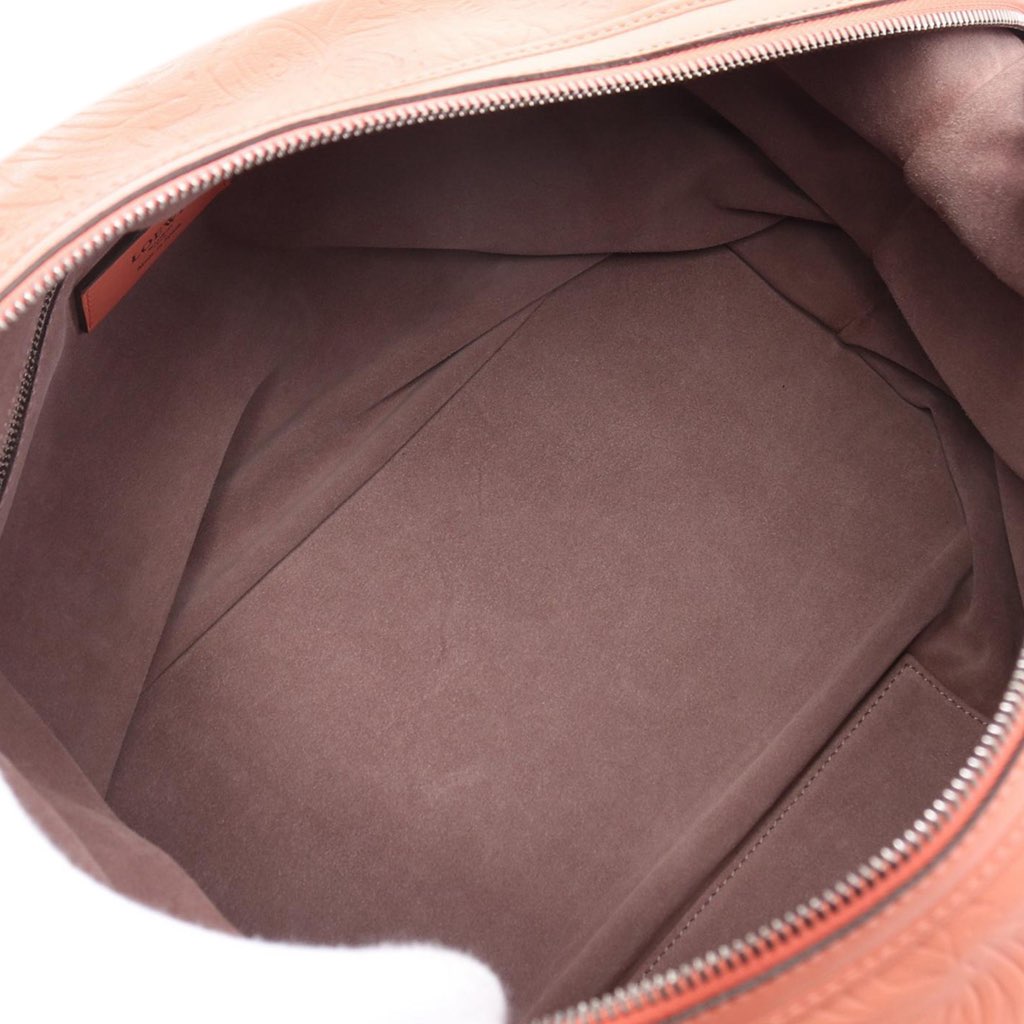 Loewe Embossed Leather Anagram Boston Bag - 4