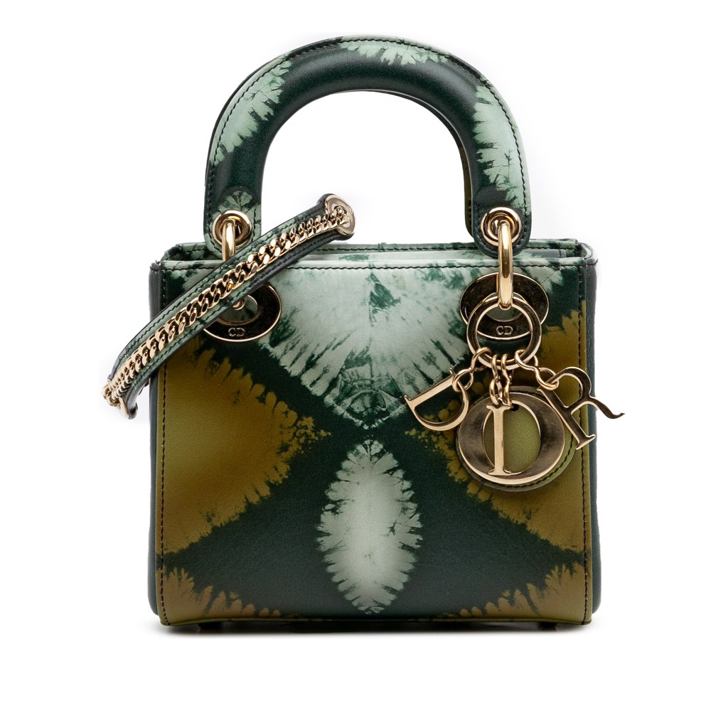 Dior Mini Calfskin Tie-Dye Lady Dior