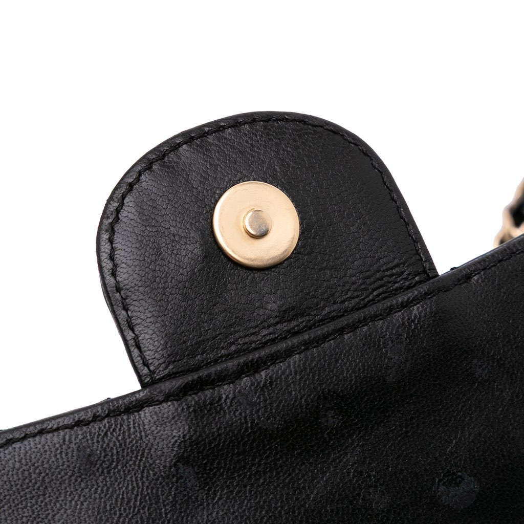 Chanel Mini Patent Lace Kiss Lock Flap Double Bag - Image 11